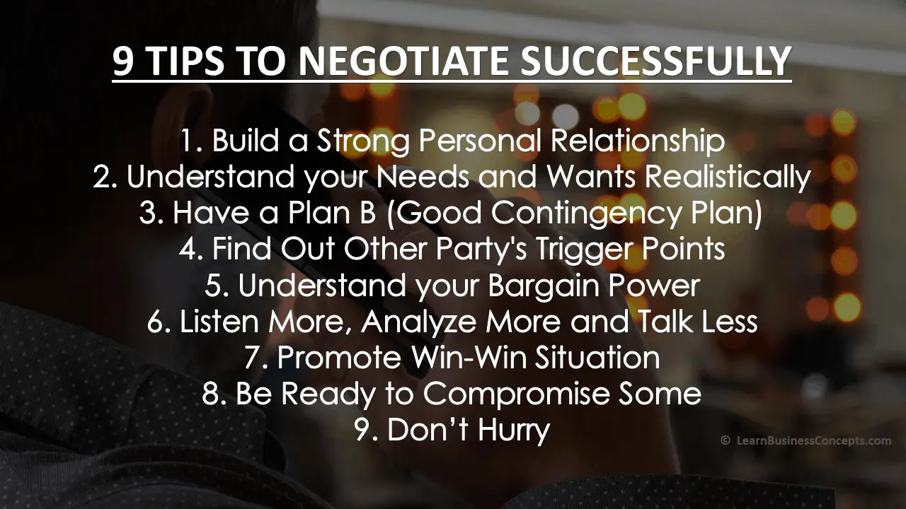 Nine Tips Every Successful Negotiator Knows. Nine Secrets for Successful Negotiation. - learnbusinessconcepts.com