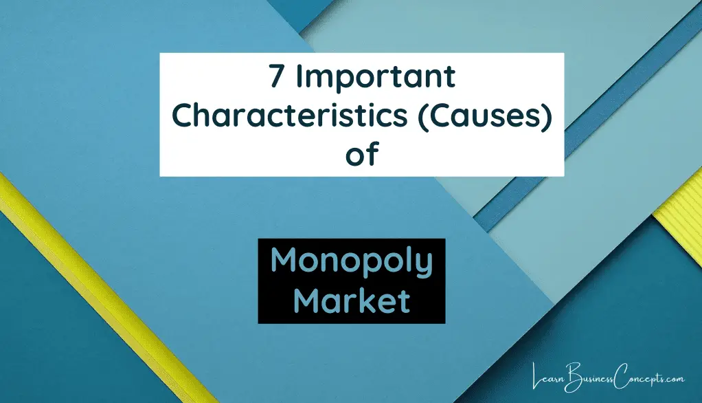 What Are The Main Features Of Monopoly Market